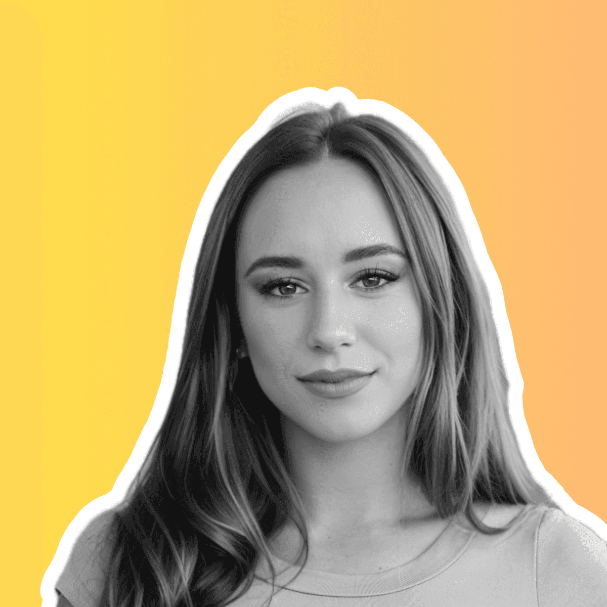 Demi Knup profile picture with yellow background